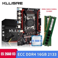 Kllisre LGA 2011-3 Motherboard Kit Xeon X99 E5 2660 V3 CPU 2Pcs X 8GB =16GB 2133Mhz DDR4 ECC Memory