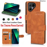 Flip Leather Casing For Tecno Pova Curve 2 Curve2 PovaCurve2 LK7K LJ8k 5G 2026 Card Slot Holder wall