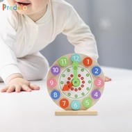predolo Education Clock for Kids Educational Toy Wooden Clock Toy for Baby Kids