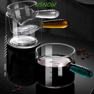 USNOW Espresso Measuring Cup, Single Spout V-shape Mouth Milk Jug, Espresso Shot 80/150ml Glass with Scale Coffee Supplies Barista