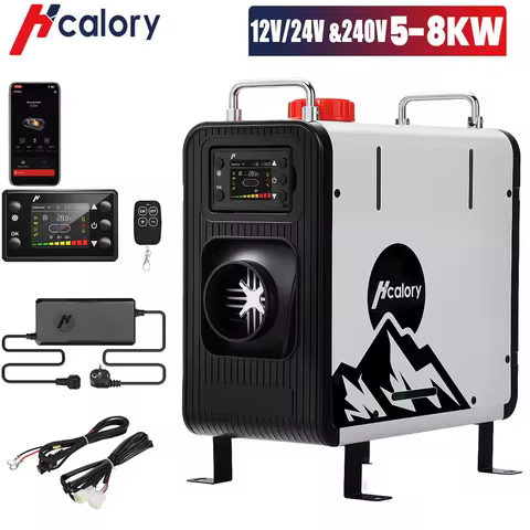 Hcalory HC2S Car Parking Heater 8KW 2025 Upgrade 12V 24V Diesel Heater with Automatic Start and Stop