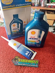 Shell advance AX7  scooter oil with free gear oil (800ml) new packaging
