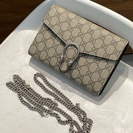 Gucci古馳老花酒神woc鏈條包