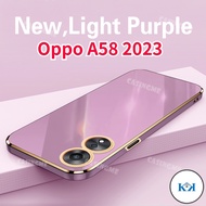 KK Oppo A58 2023 Luxury Plating Casing For OPPO A58 4G A 58 58A OppoA58 A78 2023 4G 5G Phone Case So