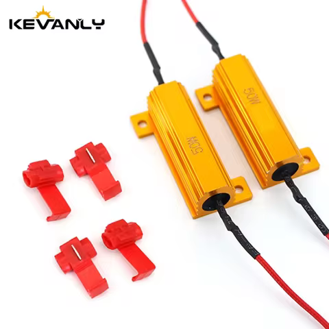 2PCS 6ohm 50W Load Resistor Canbus Anti-Flashing Decoder For Daytime Running Light LED bulb Reverse 
