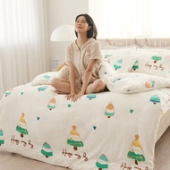 超柔瞬暖法蘭絨床包 被套 鋪棉暖暖被/床單 兩用被毯/FL048