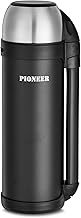 Pioneer Outdoor-Isolierflasche aus Hochwertigem Edelstahl mit Griff und Tasse 1,8 L Doppelwandig Aus