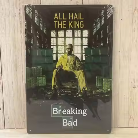 breaking bad poster Tv Show DVD Cover Metal Sign All Hail The King Walter White-Aluminum-tin sign