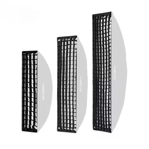 22x90cm 9"x 35" 30x120cm 12"x47" 35x160cm 14"x63" Rectangle Strip Softbox Honeycomb Grid (Does not i
