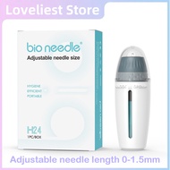 Bio Needle H24 Reusable Adjustable Depth Micro Titanium Tips Derma Needles Skin Care Anti Aging Bott