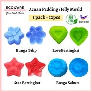 ECOWARE 12pcs Acuan Pudding Acuan Jelly / Jelly Pudding Mould/ Jelly Mould
