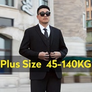 40-140KG Men's Plus SIze Loose Black Formal Professional Uniform Business Blazer Suit