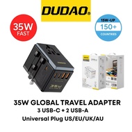 Travel Adapter 35W Dudao A35Pro | 3x USB-C + 2x USB-A | Penyesuai Plug Global