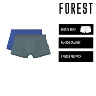 Forest Seluar Dalam Lelaki | (2 Pcs) Forest Mens Bamboo Spandex Shorty Brief Underwear- FUD0159S