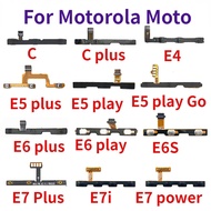 For Motorola Moto C E4 E5 E6 E6s E7 Power Plus Play Go E7i E20 E30 E40 Power On Off Volume Button Fl