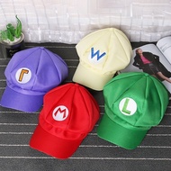 INT- Super Mario Bros Octagonal Hat Luigi Beanies Caps Hat Game Anime Cosplay Party Props