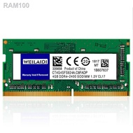 ✈❒Weilaidi DDR4 4GB 8GB 16GB Memory Ram 2666 MT/S (PC4-21300) 1R x8 SODIMM 2400MHZ 2666 1.2V 260-Pin