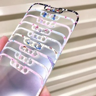 [กม.] Sanrios Hello Kitty Melody Kuromi กระจกนิรภัยแบบเต็มปกสําหรับ Iphone 11 12 13 14 Pro Max ตัวป้องกันหน้าจอฟิล์มขอบนุ่มน่ารัก
