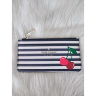 Stnk Wallet kate spade large slim card holder blue multi stripe cherry