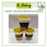 ±1Kg  Beryl's Gourmet Milk/Dark compound chocolate/Beryl's Chocolate Blend