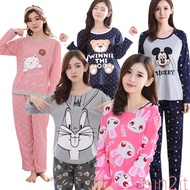 Korean Style Women Sleepwear Pajamas Set Homewear Pyjamas Suit Nightwear Buja Tidur