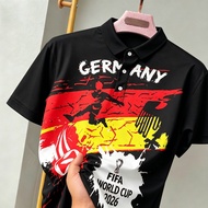 Football World Cup 2026 Germany Jersey Germany Printed Polo Shirt and T-Shirt