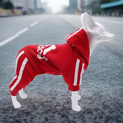 Brand Design Adidog Clothing Dog Jumpsuit Sports Suit Spring Dog Clothes for Small Dogs Chihuahua Te