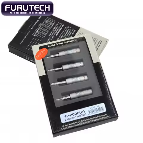 HiFi Furutech FP-200B(R) Speaker Cable Rhodium Plated Banana Plug Connector Original box made in Jap