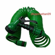 XO 7-mode multi-function garden sprinkler set with elastic spring watering line CAR WASHING AND PLAN
