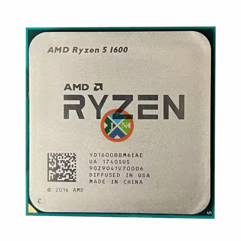 AMD Ryzen 5 1600 R5 1600 3.2 GHz Six-Core Twelve Thread 65W CPU Processor YD1600BBM6IAE Socket AM4