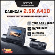 📸 70mai A410 Dash Cam | Night Vision A410 Dash Cam 2.5K+1080P Dual Dash Camera with HDR A410