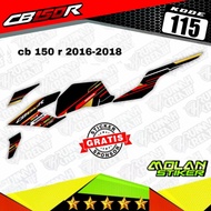 Decal Sticker Striping Variation Honda CB 150 R 2016-2018 CB 150 R 2016 Ahir - CB 150 R 2017 - CB 15