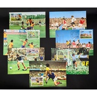 G86 S Tome E Principe 1978 World Cup Argentina Maxicards 7 Pcs Stamped