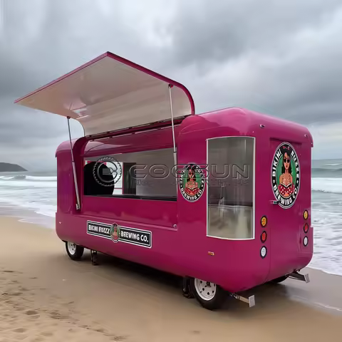 Cogsun Custom Food Trailer Mobile Coffee Kiosk Food Kiosk Station Air Conditioning CE Certificate Ou