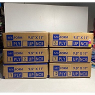 MY FORM COMPUTER FORM-9.5"X11" 1PLY/1PLY 2UP/2PLY/2PLY 2UP/2PLY NCR WP/3PLY/3PLY WPY/3PLY 2 UP