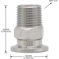 SS304 KF16 NPT Male Adaptor thread 1/2" NW16 KF Male coupling ISO-KF16 X NPT 1/2" CLR2
