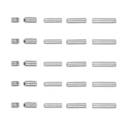25Pcs Guitar Bridge Screw Set Precision Hex Screws M3x4 M3x6 M3x8 M3x10 M3x12mm for Tremolo Electric
