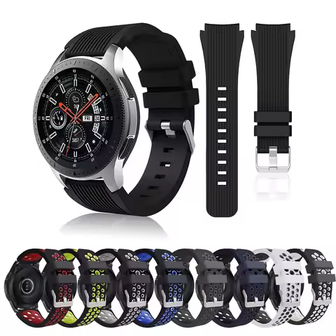 Silicone Strap For Samsung Galaxy Watch 46mm Gear S3 Classic Frontier Official Replacement Watchband