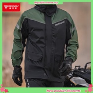 MOTOWOLF MDL0403B Upgrade Raincoat Motorcycle Naik Taraf Baju Hujan Motosikal  摩托车雨衣