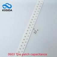 100PCS/LOT 0603 SMD capacitor Small capacity value  0.5PF-100NF 10PF 22PF 24PF 47PF 100PF 470PF 1NF 