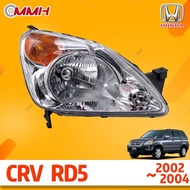 Honda CRV ไฟหน้า 2002-2004  ไฟหน้าสำหรับ ไฟหน้า โคมไฟหน้า ไฟหน้า​โปรเจค​เตอร์​ โคมไฟหรถยนต์ เลนส์กระจก headlamp headlight front light lens
