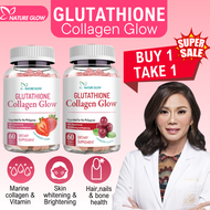 NATURE GLOW Glutathione Collagen Glow Gummies Whitening Gummies Anti-Aging Skin Glow Collagen Vitami