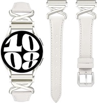 JR.DM Leather Bands Women Compatible with Samsung Galaxy Watch 6/5/4/Active 2 40mm 44mm/Watch 6 Clas