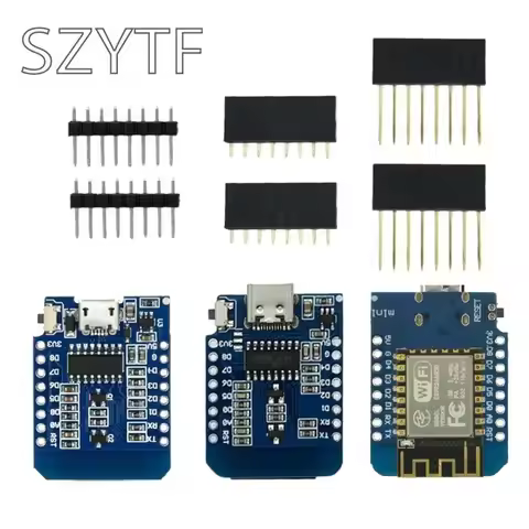 D1 Mini - Mini V2 ESP-12 NodeMcu 4M CH340 Bytes Lua WIFI Internet of Things Development Board Based 
