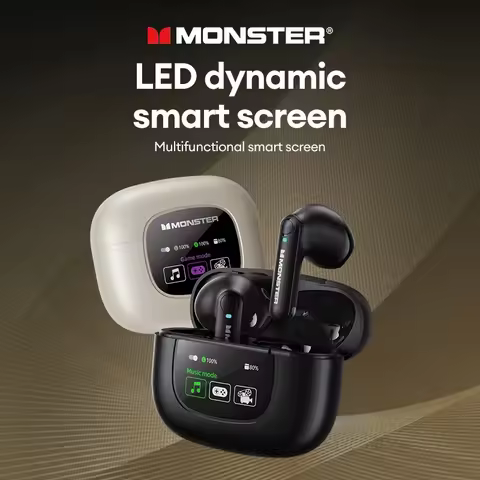 Monster XKT20 Wireless Bluetooth 5.4 Earphones TWS Hifi Stereo Gaming Headphones Sports Headset Nois