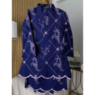 IRIS RAFAEL KIDS Fedora Kurung Riau | Cotton Embroidery | Floral Design |
