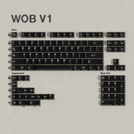 Aifei Keycaps Double Shot Cherry Profile ABS Big Set Split Alice Ansi Layout Purple Green Key Caps F