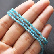 [40 Beads/80 Beads] 2.8MM Blue Apatite Cut A, Water, Wood, Stone Mixed Feng Shui Bracelets, Beads - 