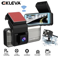 Ekleva Wifi Thiết bị ghi hình xe ô tô 1080P chiếu hậu camera hành trình ghi hình ban đêm 3.4 Inch IP