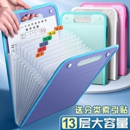 13-Layer A4 Portable Test Paper Clip Paper File Storage Bag Subject Classification Organ Bag Junior 